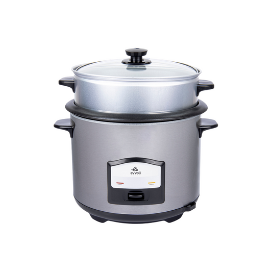 Evvoli 2 in-1 Rice Cooker with Steamer | 750W | 6L