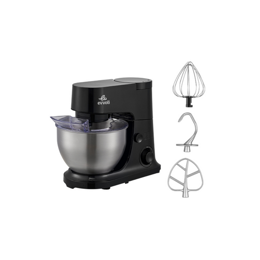 Evvoli 4.5L Stand Mixer with 3 Attachments, 600W Motor, and Multi-Speed Control - EVKA-KM45B