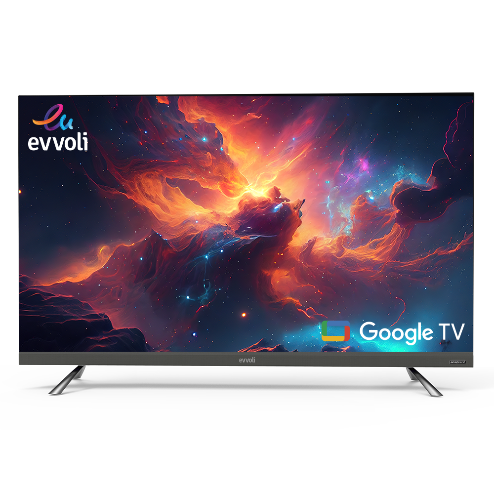 Evvoli 4K Ultra HD QLED Android Smart TV with Dolby Atmos | 24W