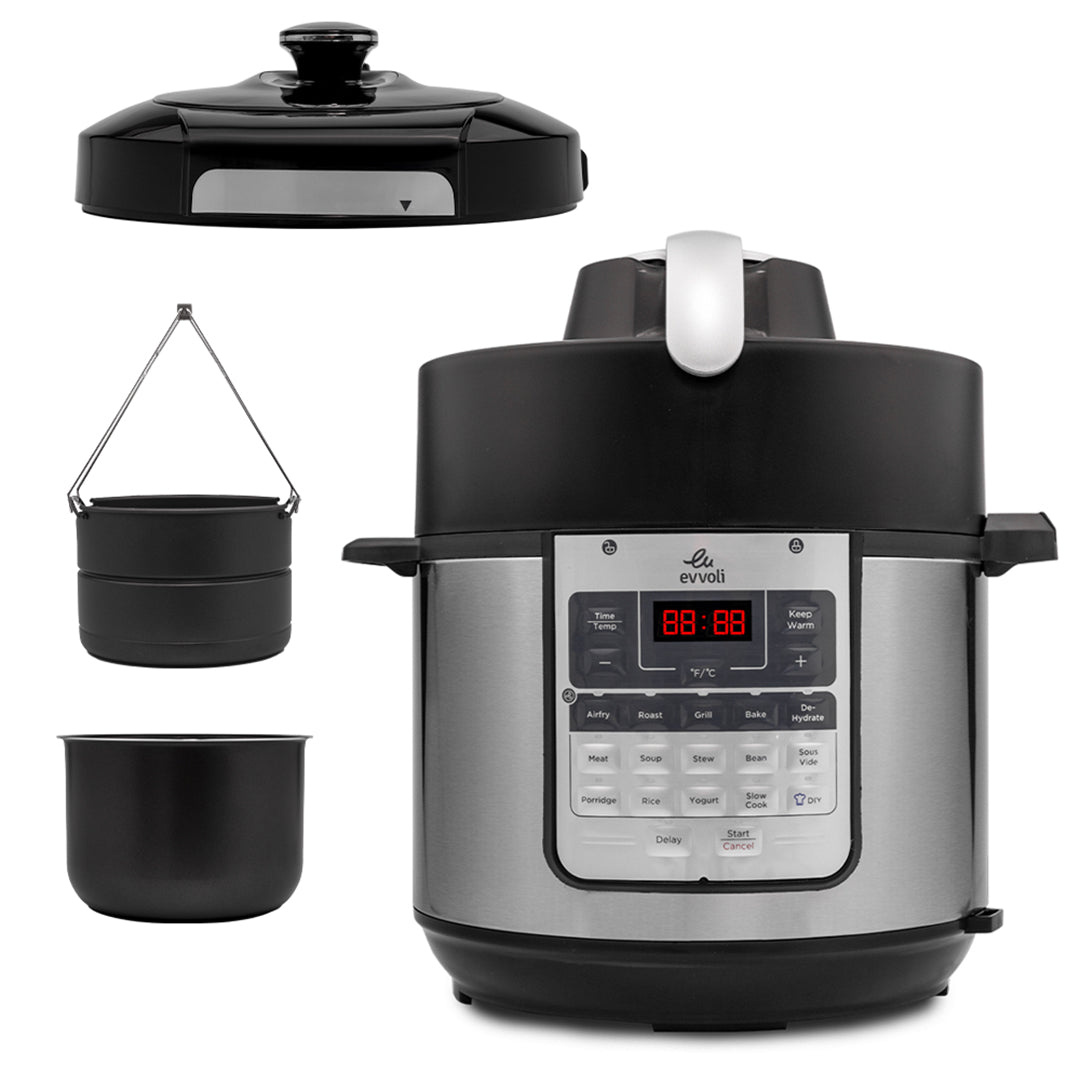 Evvoli 15-in-1 Electric Pressure Cooker with Air Fryer | 1500W | 5.7L