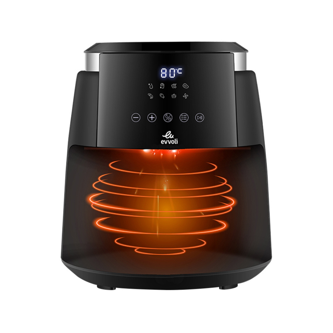 Evvoli Air Fryer with Digital Control Panel | 1500W | 4L