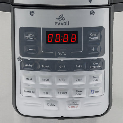 Evvoli 15-in-1 Electric Pressure Cooker with Air Fryer | 1500W | 5.7L