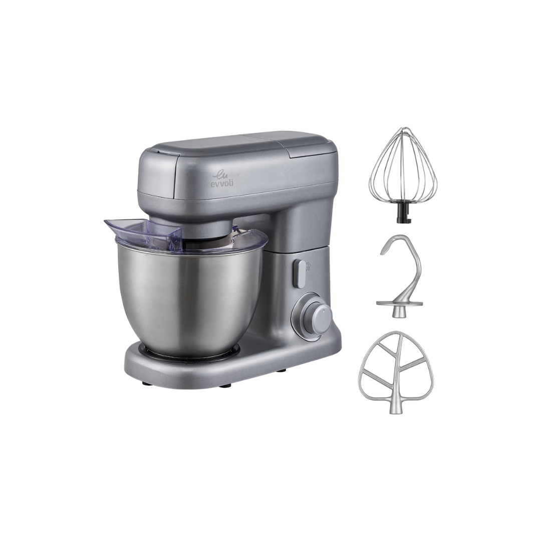 Evvoli Stand Mixer, SUS Beater, Dough Hook, Multi Speed Control | 5L Bowl Capacity | 1000W