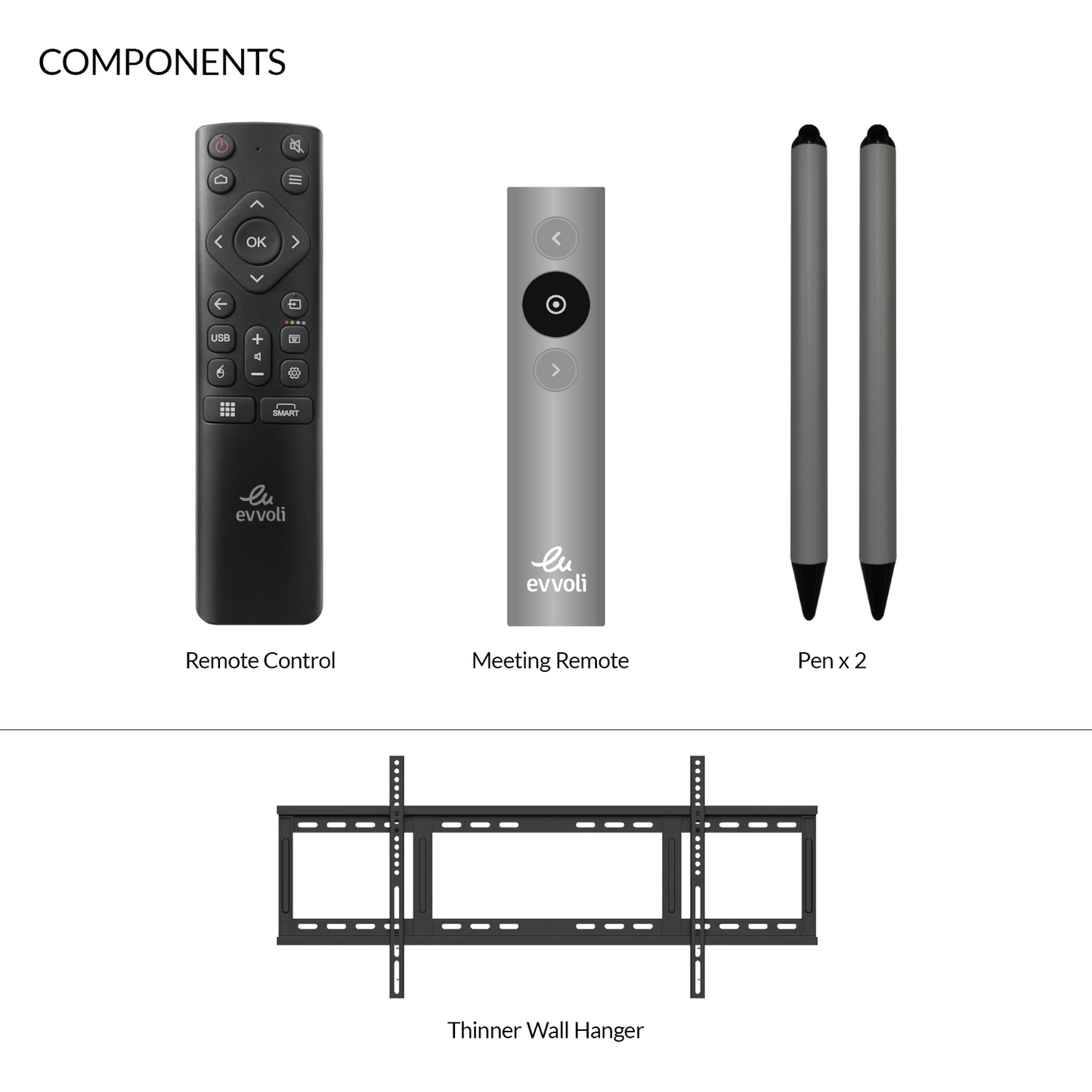 Evvoli 4K UHD 75 Inches Interactive Smart Display with Stand, LED Android13, 40 Points, 10M Laser Distance