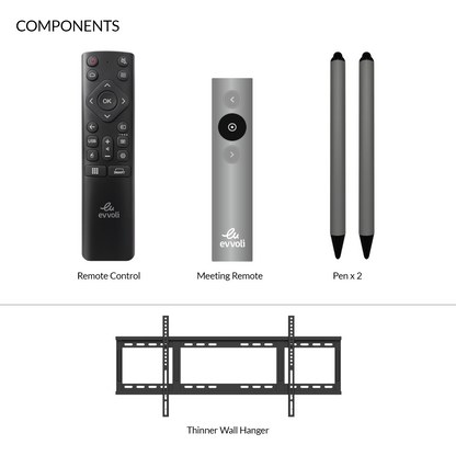 Evvoli 4K UHD 75 Inches Interactive Smart Display with Stand, LED Android13, 40 Points, 10M Laser Distance