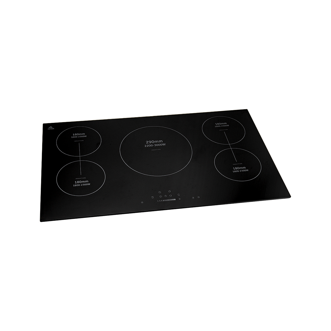Evvoli Built-In Induction Hob with 5 Burners | 9400W