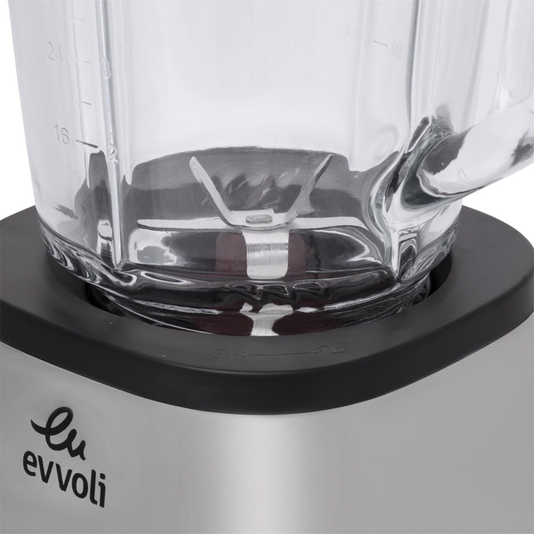 Evvoli Blender with Glass Jar | 1500W | 1.5L
