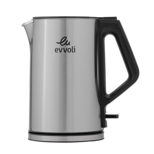 Evvoli Stainless Steel Kettle with Fast Boiling and Smart Power Off Technology | 2200W | 1.5L