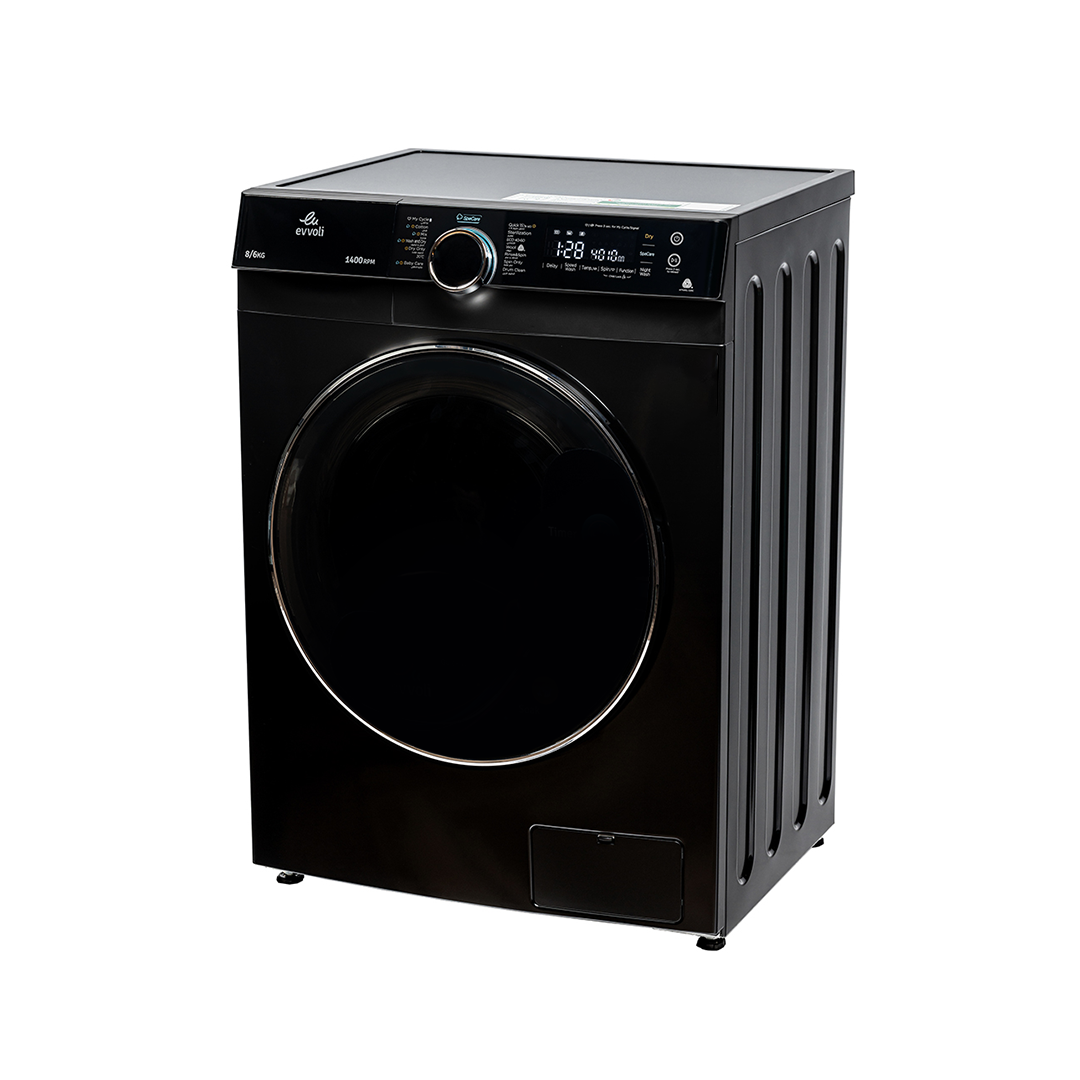 Evvoli Front Load Washing Machine With Dryer | 8 kg