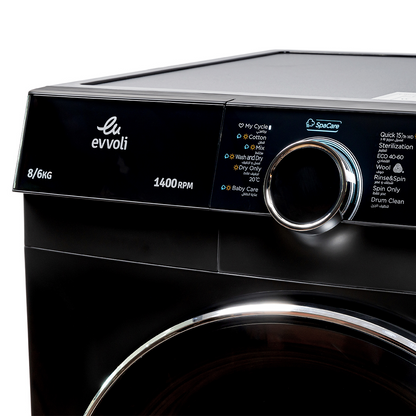 Evvoli Front Load Washing Machine With Dryer | 8 kg