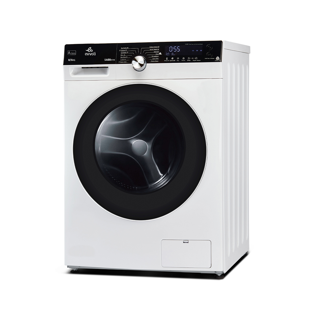 Evvoli Front Load Washing Machine With Dryer | 8 kg