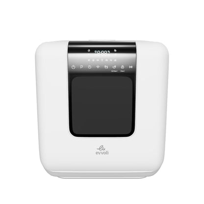 Evvoli Mini Table-top Portable Dishwasher with 3 Place Settings and 7 Wash Programs | 860W | 6L